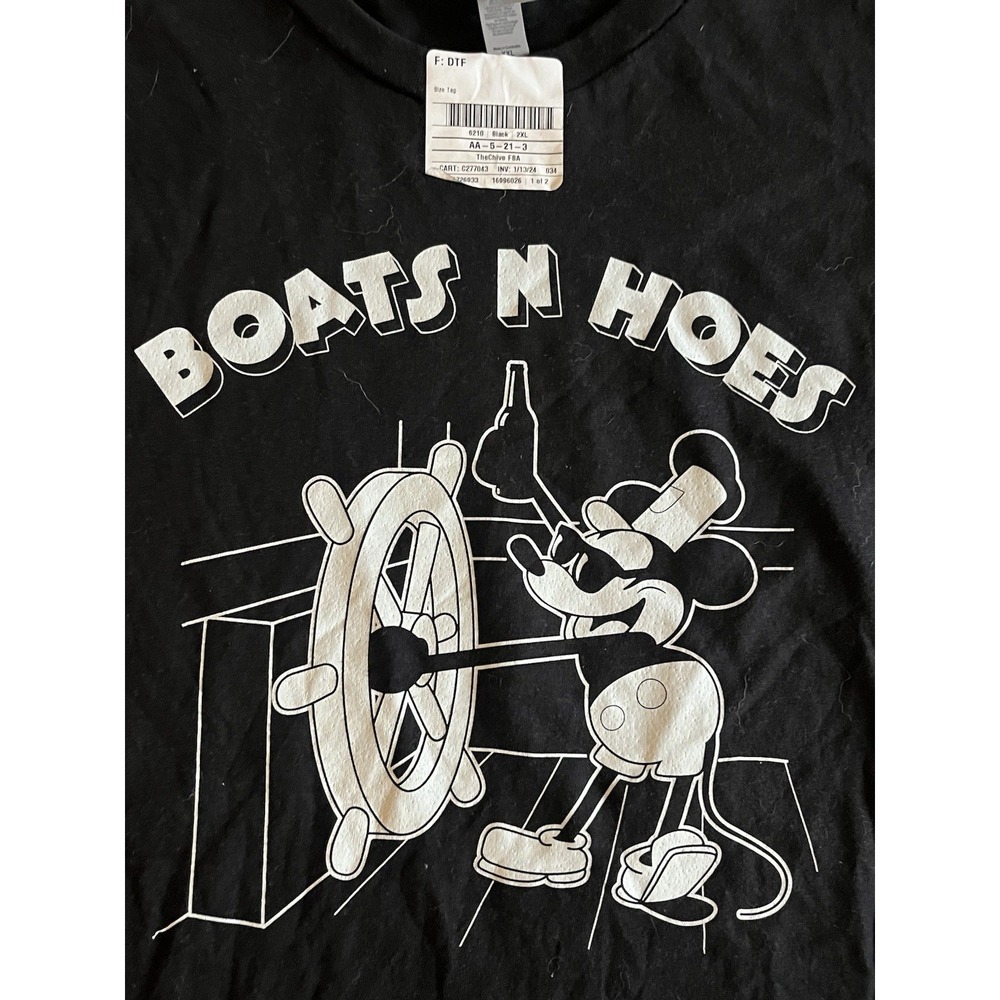 Boats N Hoes Mickey Tee XXL UNISEX - Picture 1 of 3